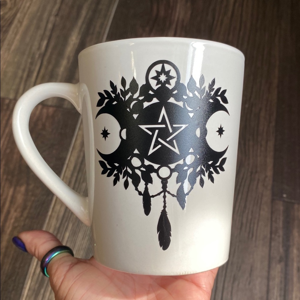 Pentagram and Feather Coffee Mug